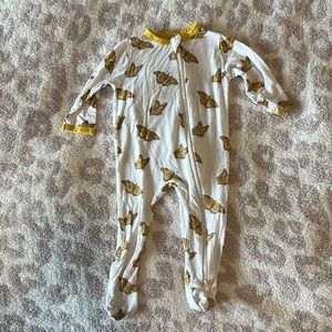 Kyte Baby zippered footie in “monarch” size 3-6 months